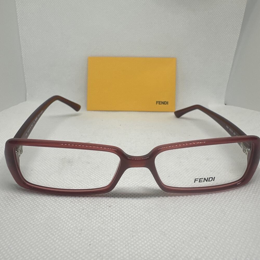 Fendi F882 608 Eyeglasses Frames Red Womens 52-15-135 Italy Full Rim Optical